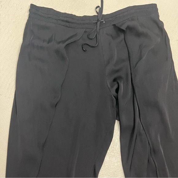 Nation LTD Freya Wrap Black Wrap Tulip Satin Pants Large - Picture 3 of 8
